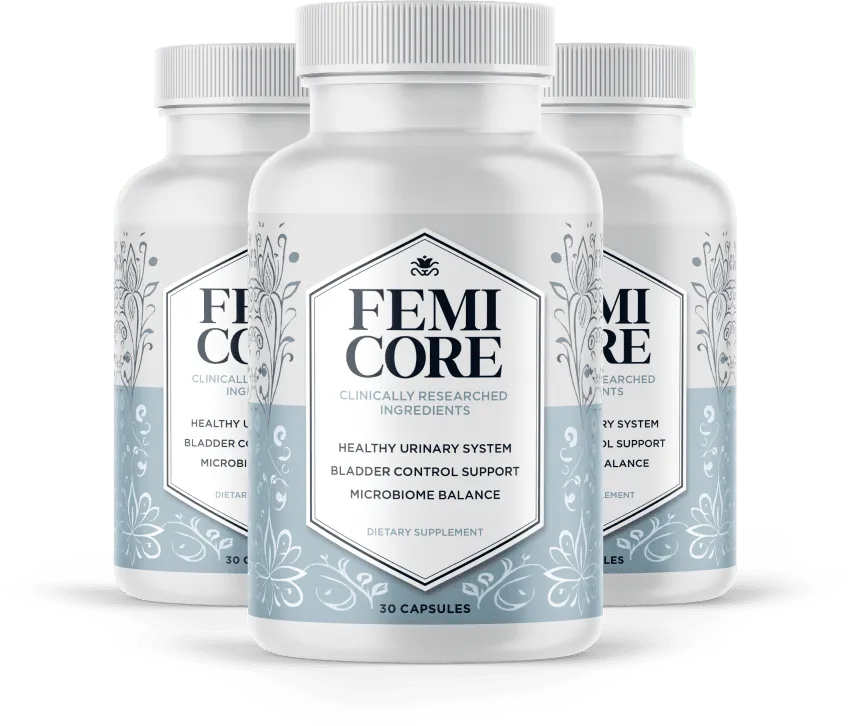 FemiCore 3 Bottle Package - recommended starter kit for bladder support